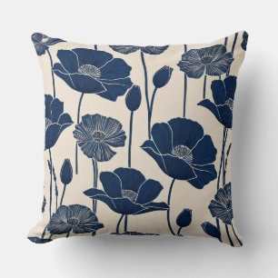 Blue Poppies Cushion