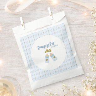 Blue Poppin Bottles Boy Baby Shower Favour Bag