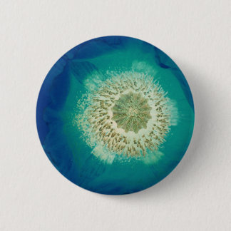 Blue Poppy 6 Cm Round Badge