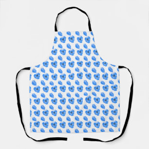 Blue poppy Flowers summer nature pattern Apron