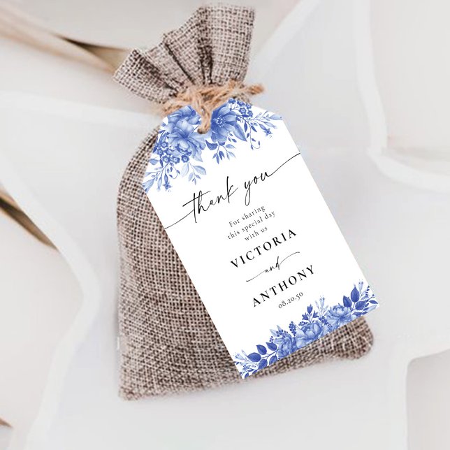Blue Porcelain Wedding Gift Tags (Creator Uploaded)