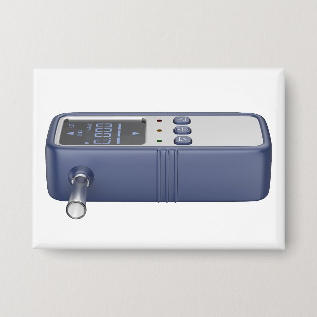 Blue portable breathalyzer for alcohol testing (Front)
