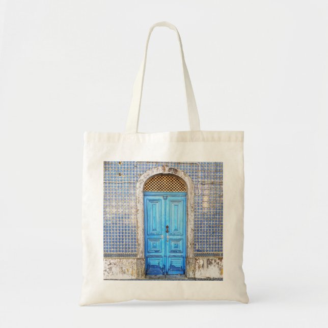 Blue Portugal Door Tote Bag (Front)