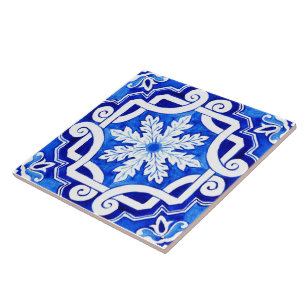 Blue Portuguese Azulejo Ceramic Tile. Ceramic Tile