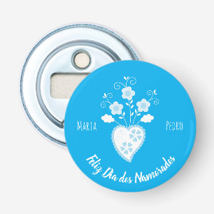 Blue Portuguese romantic heart Bottle Opener