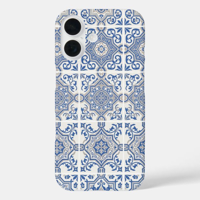 Blue Portuguese Tile Case-Mate iPhone Case (Back)