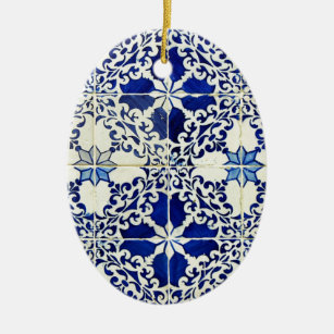 Blue, Portuguese Tiles Ceramic Ornament
