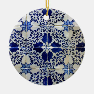 Blue, Portuguese Tiles Ceramic Tree Decoration