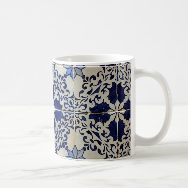 Blue, Portuguese Tiles Coffee Mug (Right)