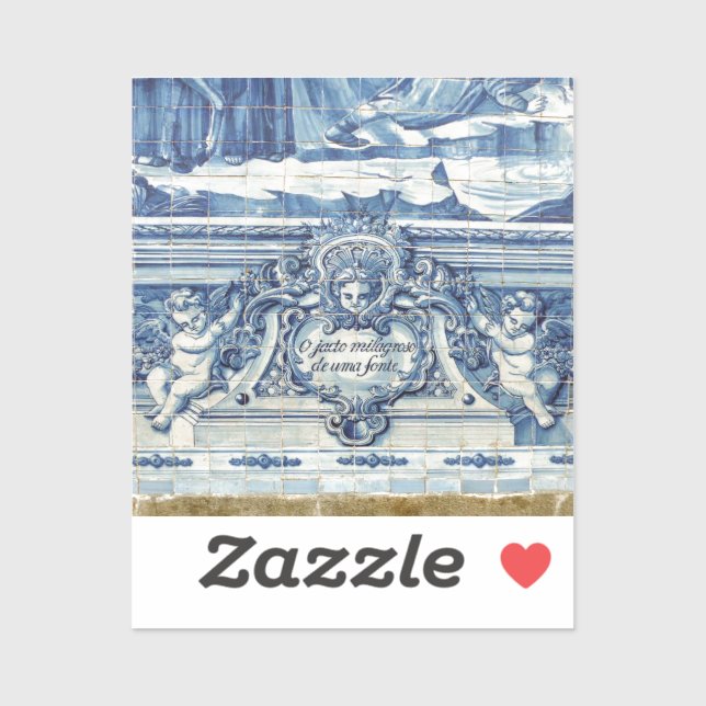 Blue Portuguese tiles with two angels (Sheet)