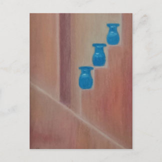 Blue Pots Postcard