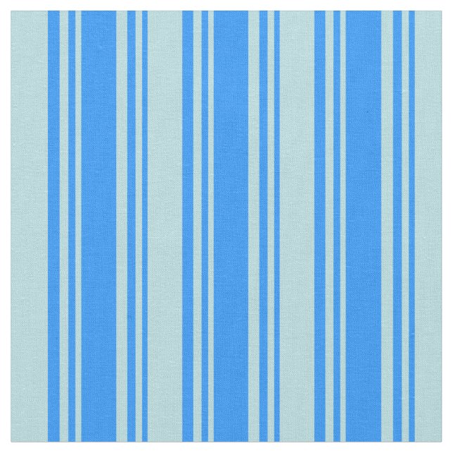 Blue & Powder Blue Lined/Striped Pattern Fabric (Close Up)