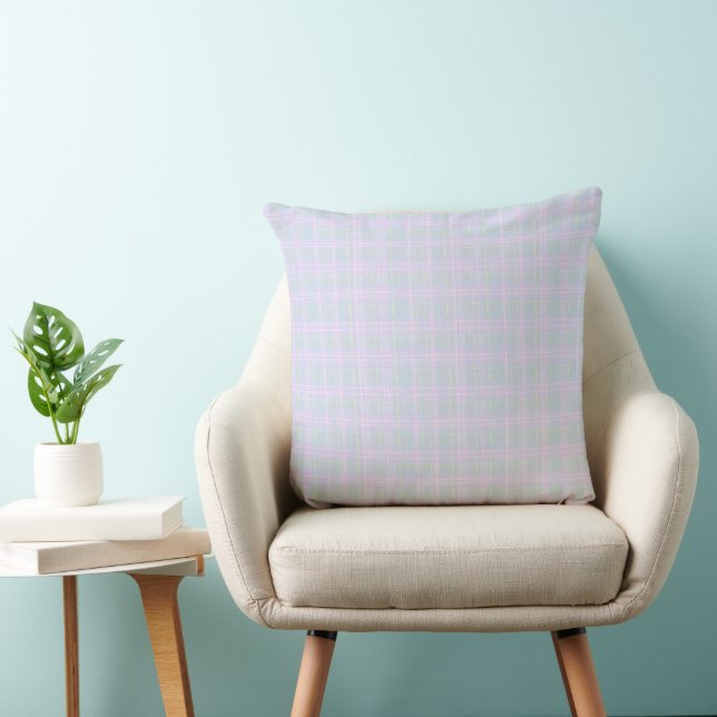  Blue Praire Plaid Cushion (Chair)