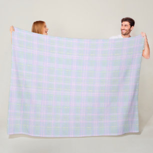 Blue Praire Plaid Fleece Blanket