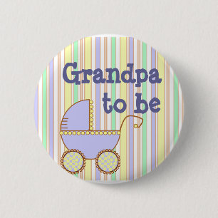 Blue Pram - "Grandpa To Be" pin
