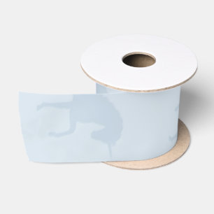 Blue Prancing Unicorn Satin Ribbon