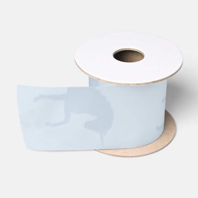 Blue Prancing Unicorn Satin Ribbon (Spool)
