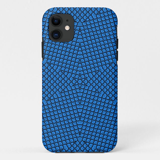 Blue Preppy Argyle Pattern Case-Mate iPhone Case (Back)