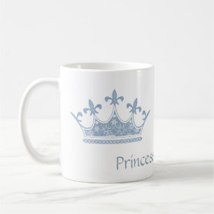 Blue Princess Crown Custom Mug
