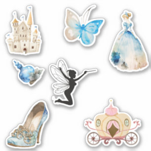 Blue princess sticker pack