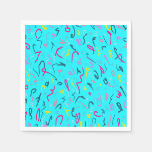 Blue Print with 90s Vibes Napkin
