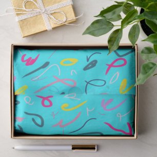 Blue Print with 90s Vibes  Tissue Paper