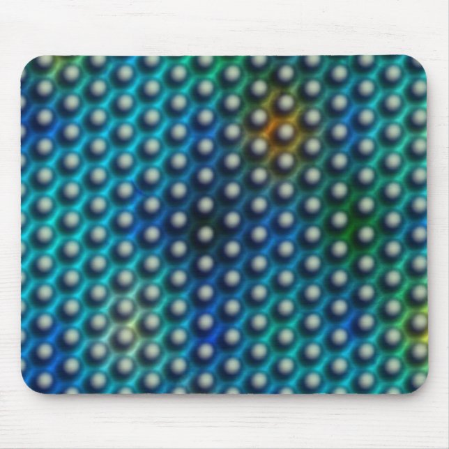 Blue print with spheres or dots mouse pad (Front)