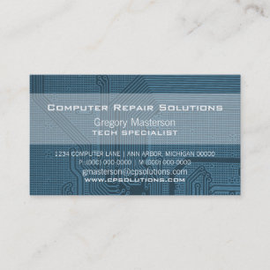 Blue Professional Circuit Business Card
