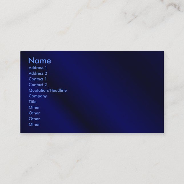 Blue Profile Card (Front)