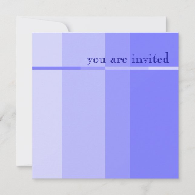 Blue Progression Modern Party Invitation (Front)