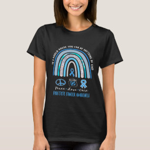Blue Prostate Cancer Peace Love Cure Sign Tee In T