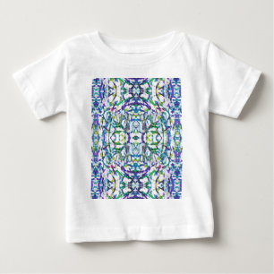 Blue Psychedelic Pattern Baby T-Shirt