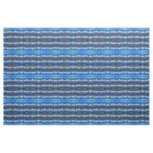 Blue pulse stripy fashion fabric