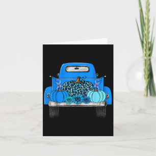Blue Pumpkin And Truck Diabetes Awareness Card