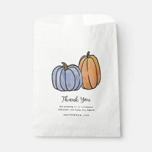 Blue Pumpkin Baby Boy Shower Favour  Bag