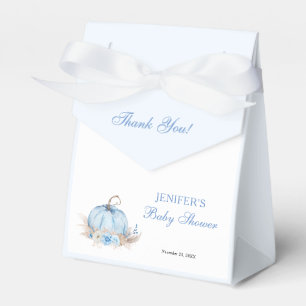 Blue Pumpkin Baby Shower Thank You Favour Box