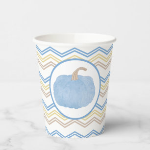 Blue Pumpkin Fall Party Paper Cups