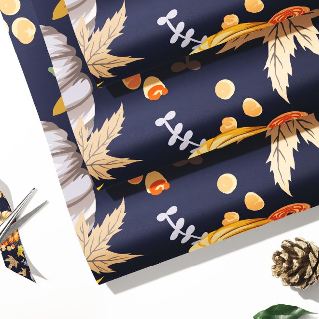 Blue Pumpkin Gift Wrap | Autumn Gift Wrap (Creator Uploaded)