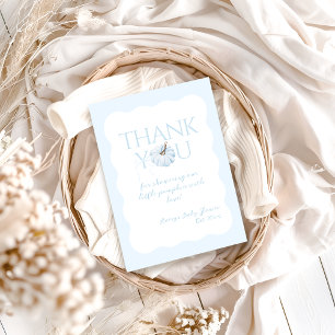 Blue Pumpkin It's a Boy Modern Fall Baby Shower Thank You Card