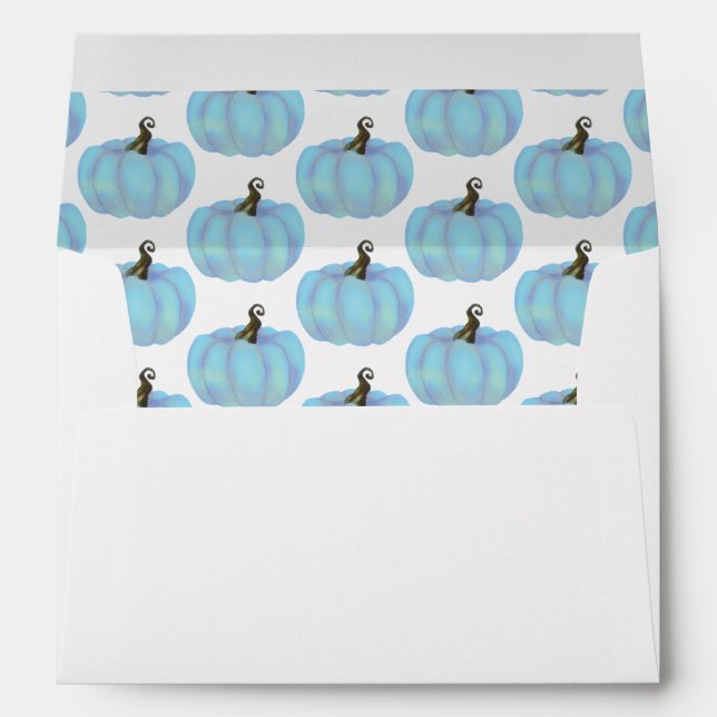Blue Pumpkin Pattern Envelope (Back (Bottom))