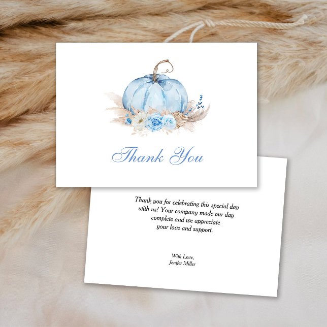 Blue Pumpkin Thank you card (Creator Uploaded)
