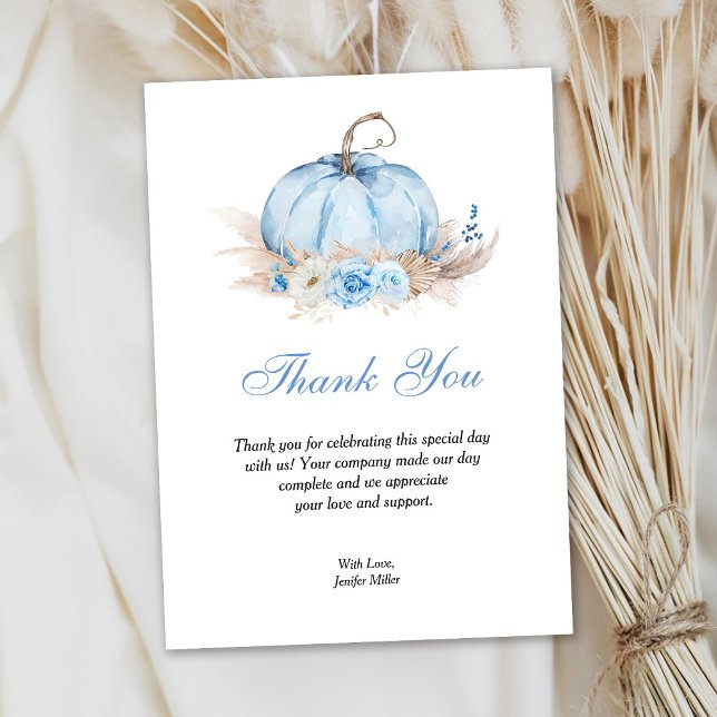 Blue Pumpkin Thank you card (Creator Uploaded)