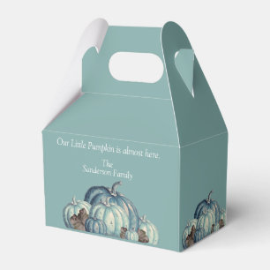  Blue Pumpkin Watercolor Baby Shower Favour Box