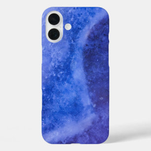 Blue Purple Abstract Ice Art Photograph iPhone 16 Plus Case
