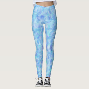 Blue Purple Abstract Seamless Pattern Leggings