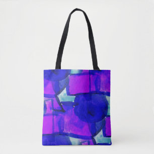 'Blue & Purple' abstract Tote Bag