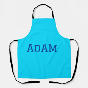Blue purple add name text back to school message s apron