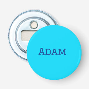 Blue purple add name text back to school message s bottle opener