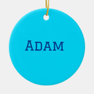 Blue purple add name text back to school message s ceramic ornament