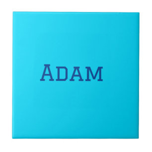 Blue purple add name text back to school message s ceramic tile
